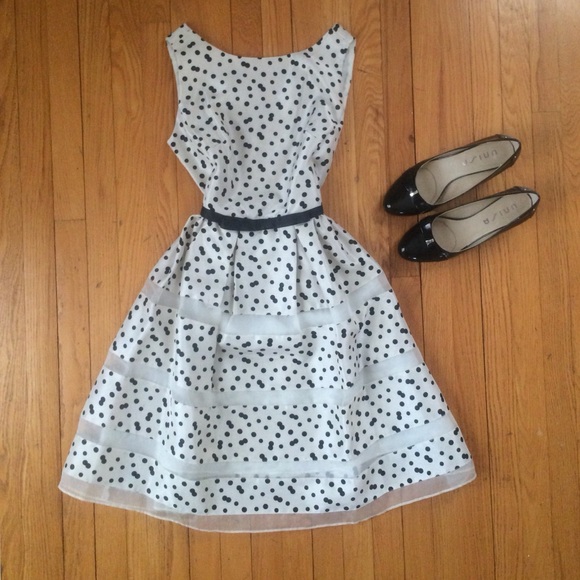 HP! Silk Party Polka dot Dress ! - Picture 1 of 7